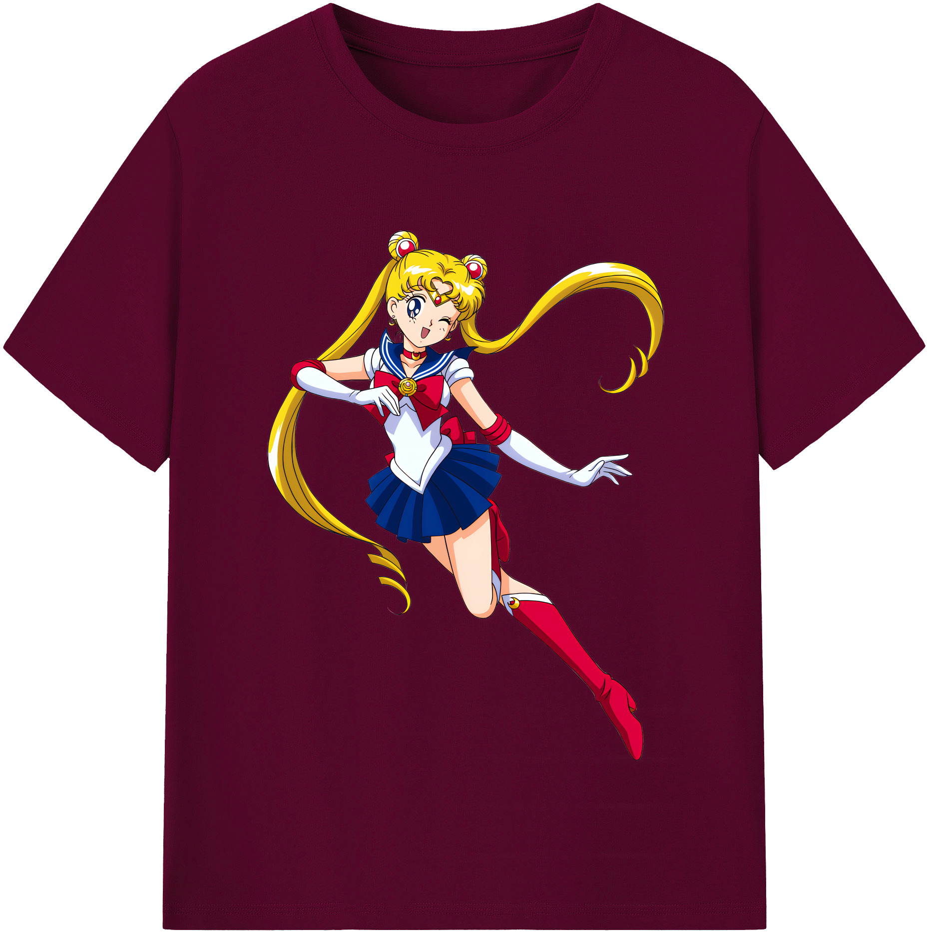 （画像用） 美少女戦士セーラームーン 月野 うさぎ つきの うさぎ Sailor Moon Tsukino Usagi レディースカジュアルプリントTシャツ（綿100％）